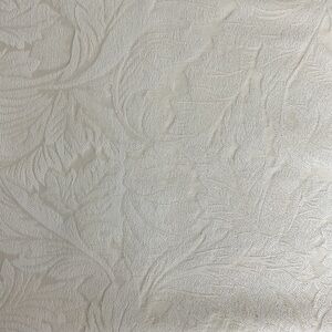High end cream textured leaf Interior Designer fabric 114” x 53”